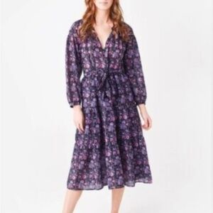 XiRENA Purple Floral Midi Dress